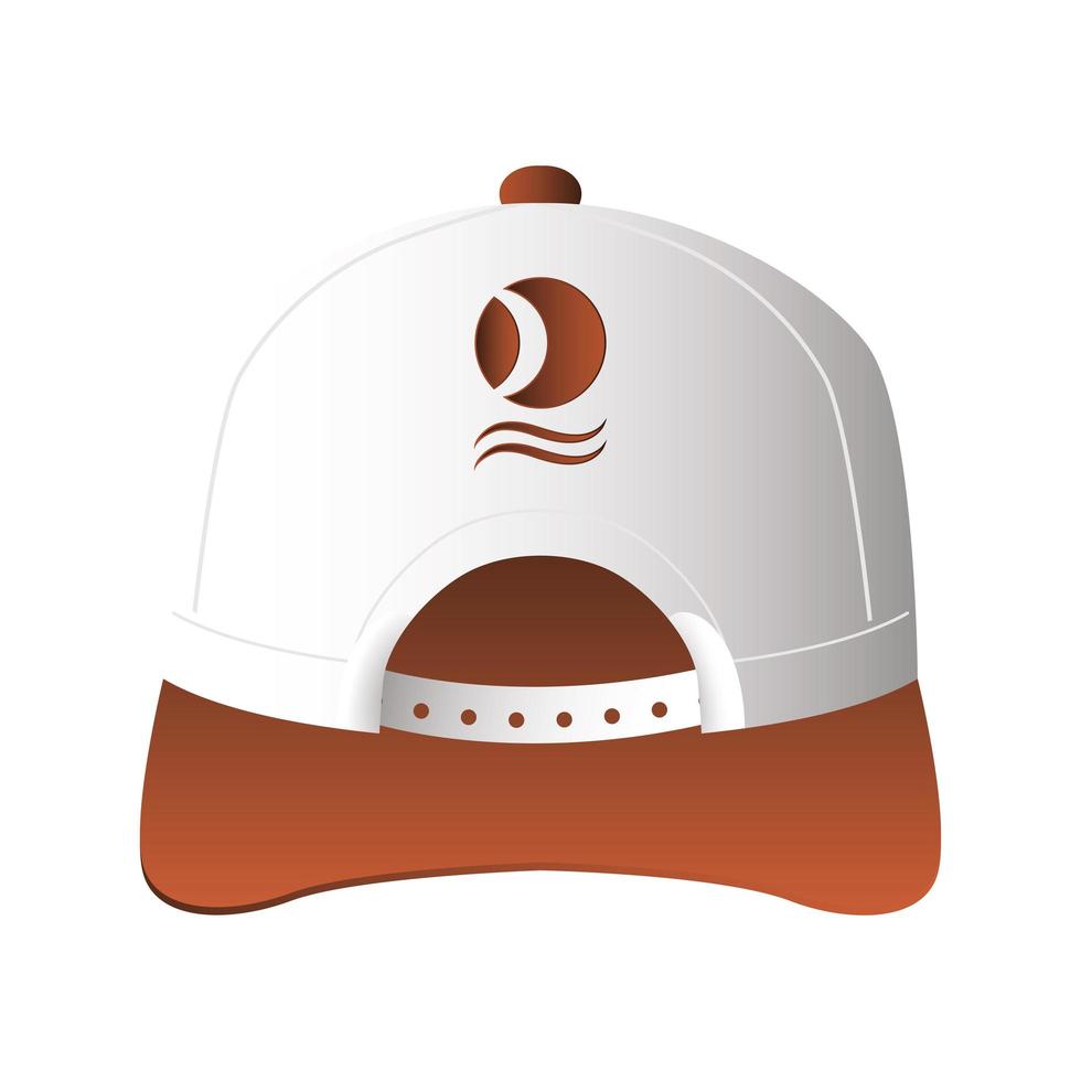 icono de accesorio de marca de gorra deportiva vector