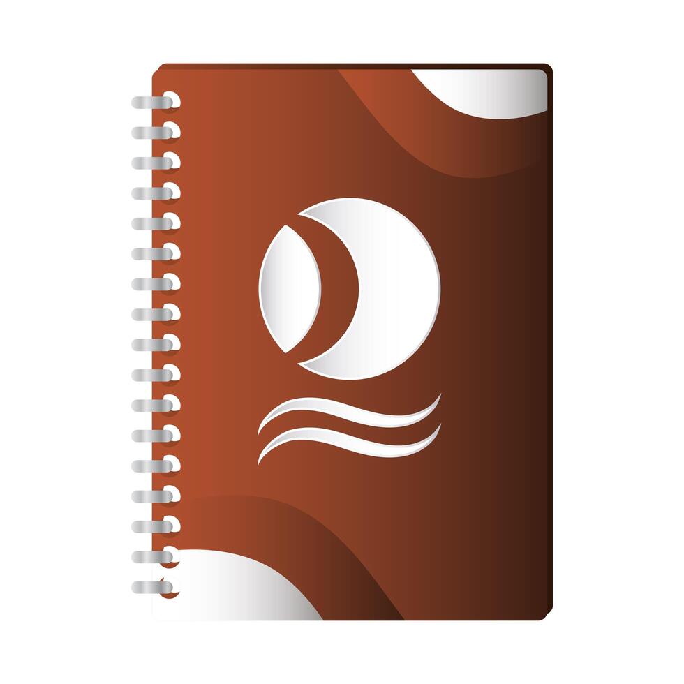 notebook branding supply isolated icon vector