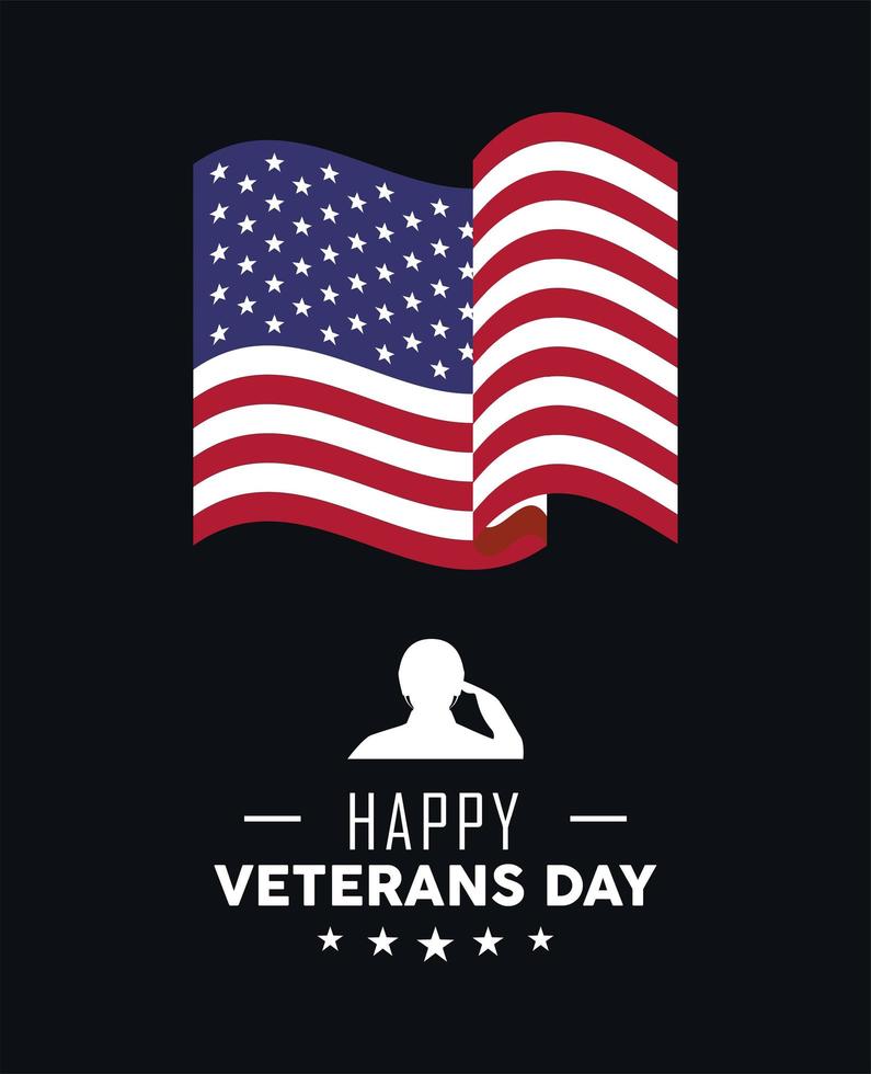 veterans day usa flag vector