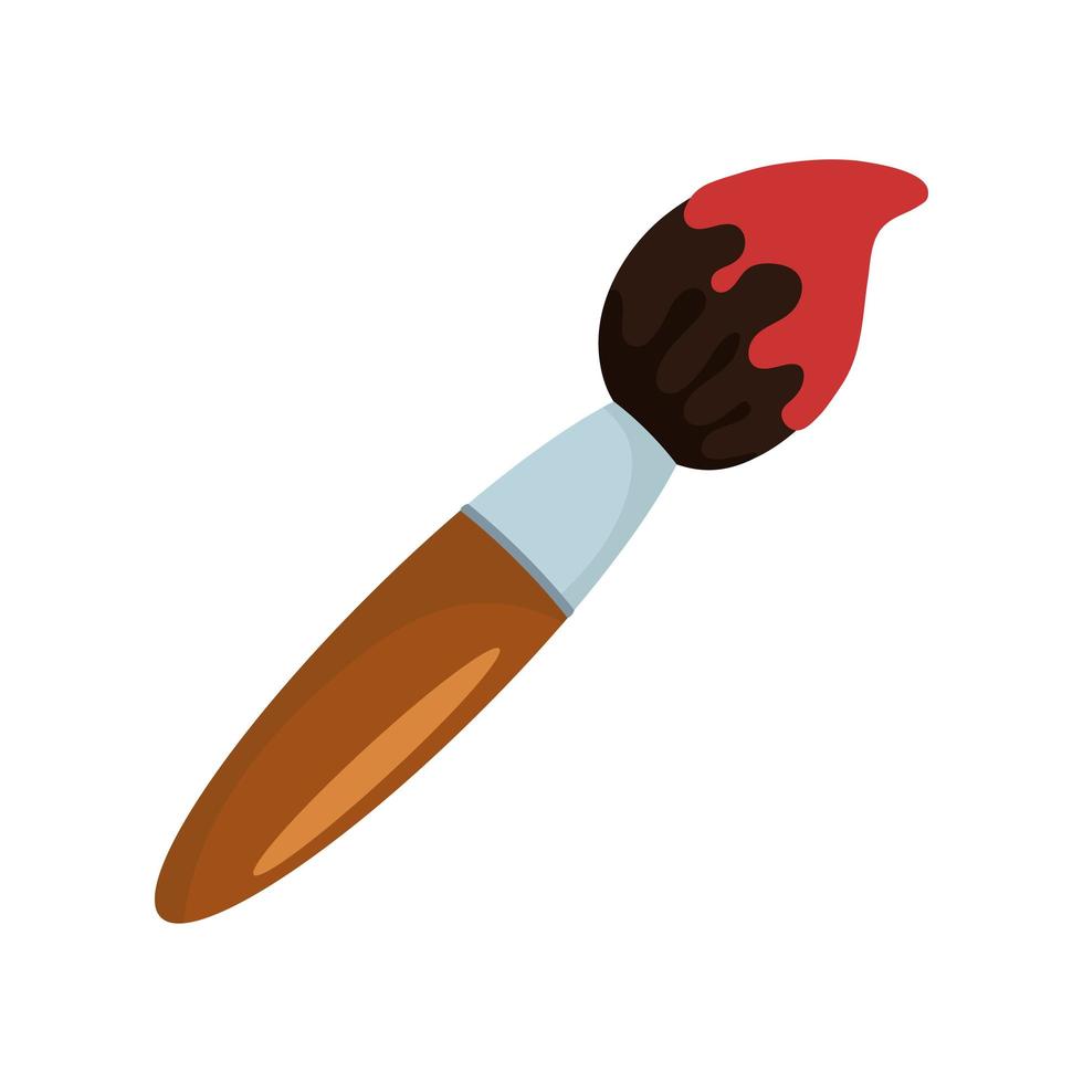 paint brush tool isolated icon vector