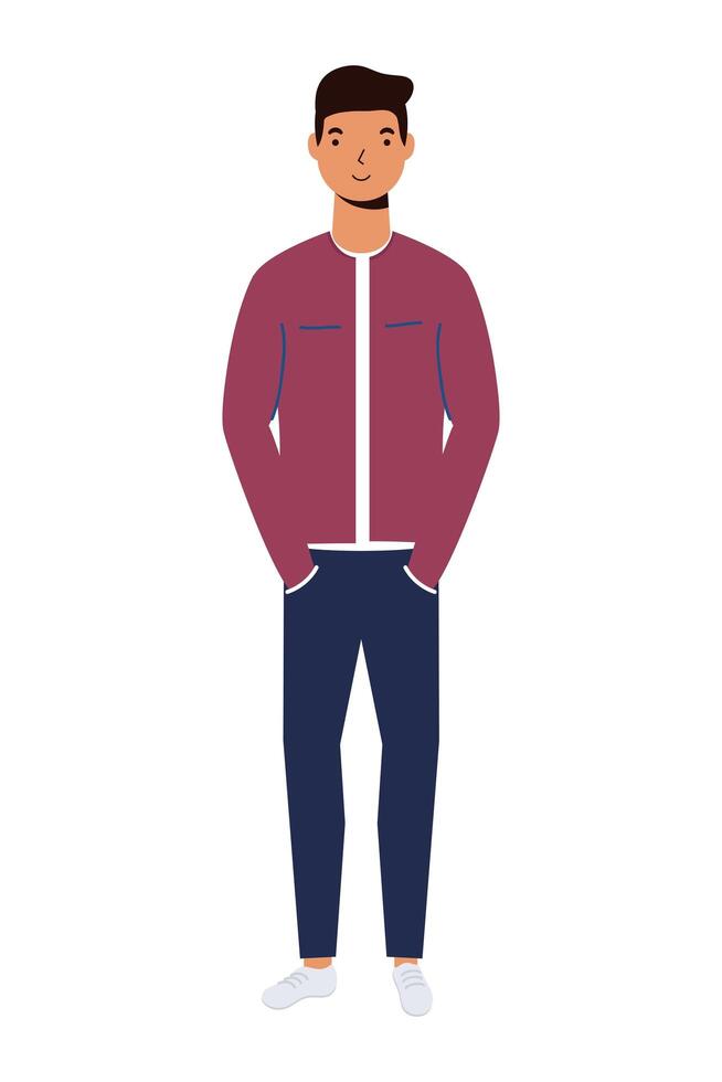 personaje de avatar casual joven vector