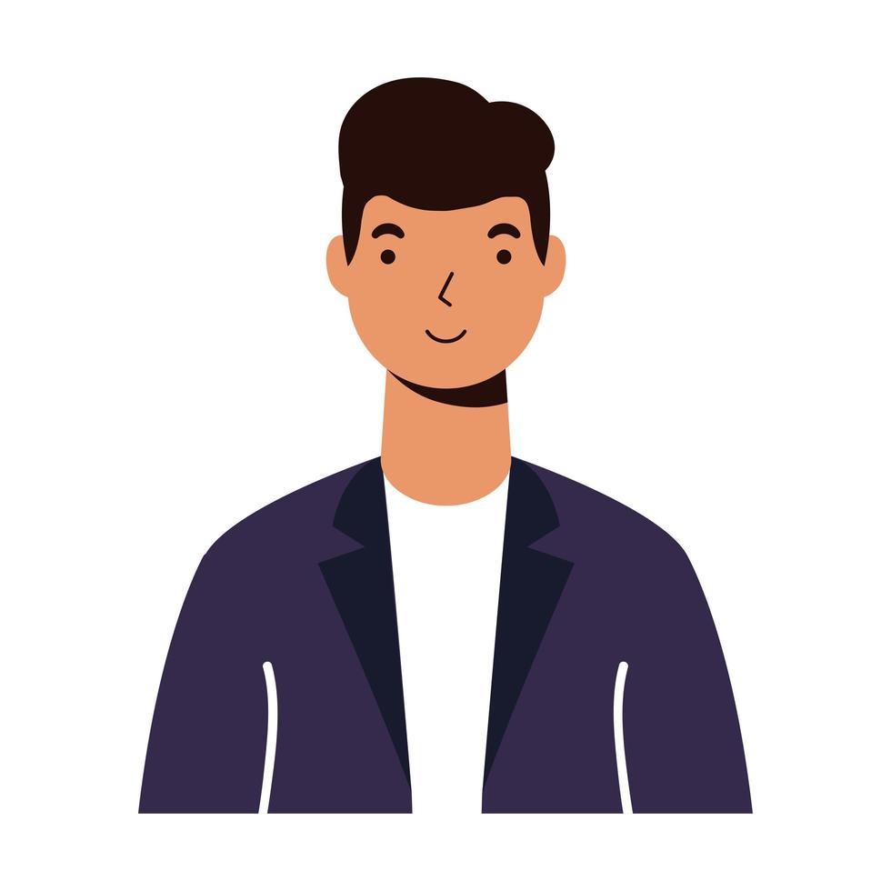 personaje de avatar casual joven vector