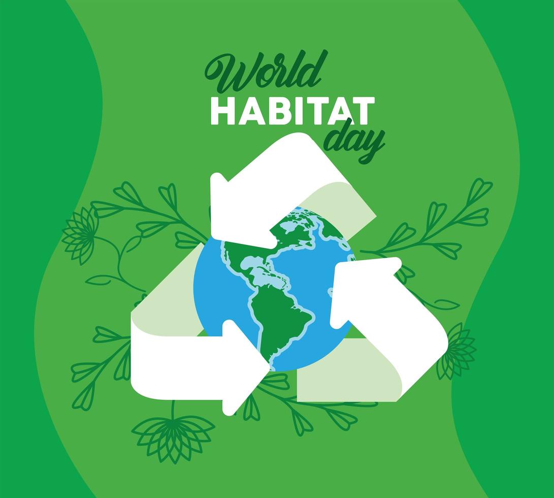 world habitat day poster vector