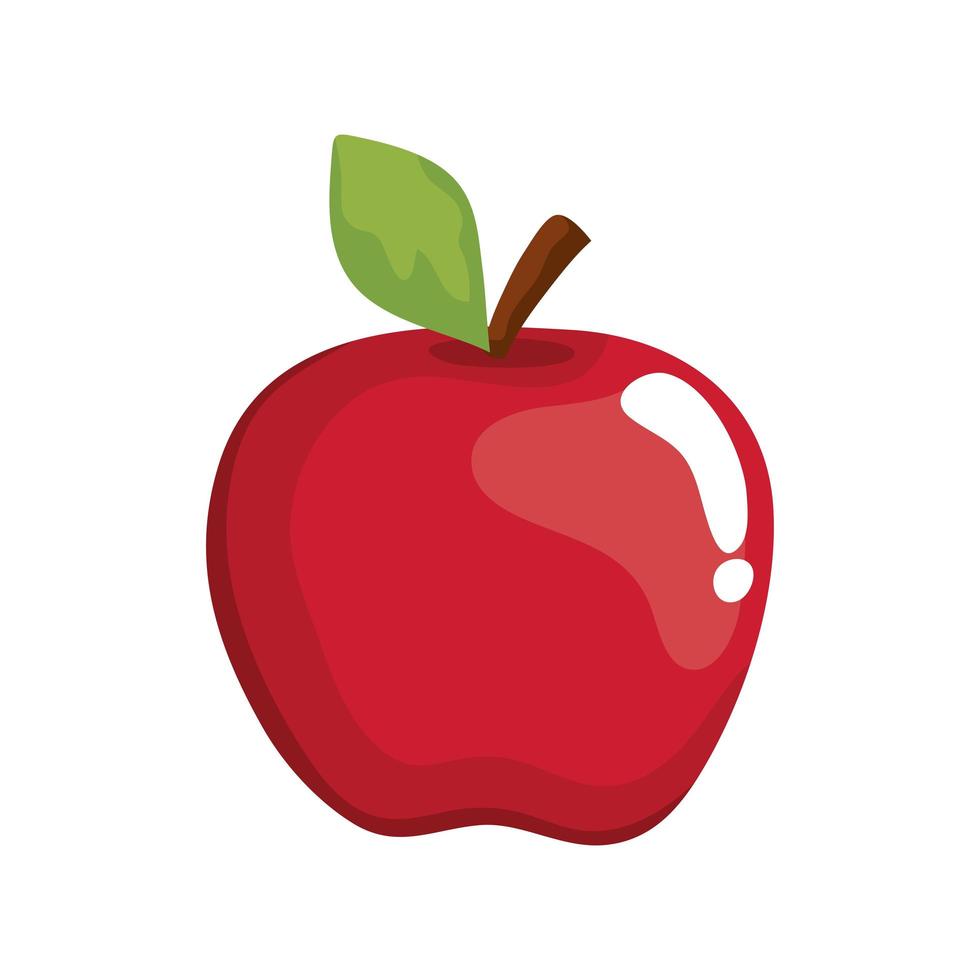 fruta de manzana roja vector