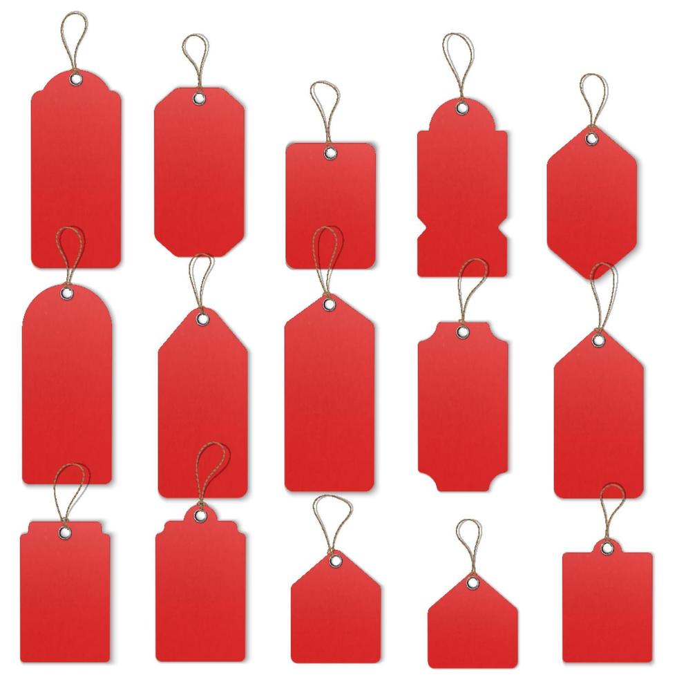 Price or Sale tags and labels vector template set