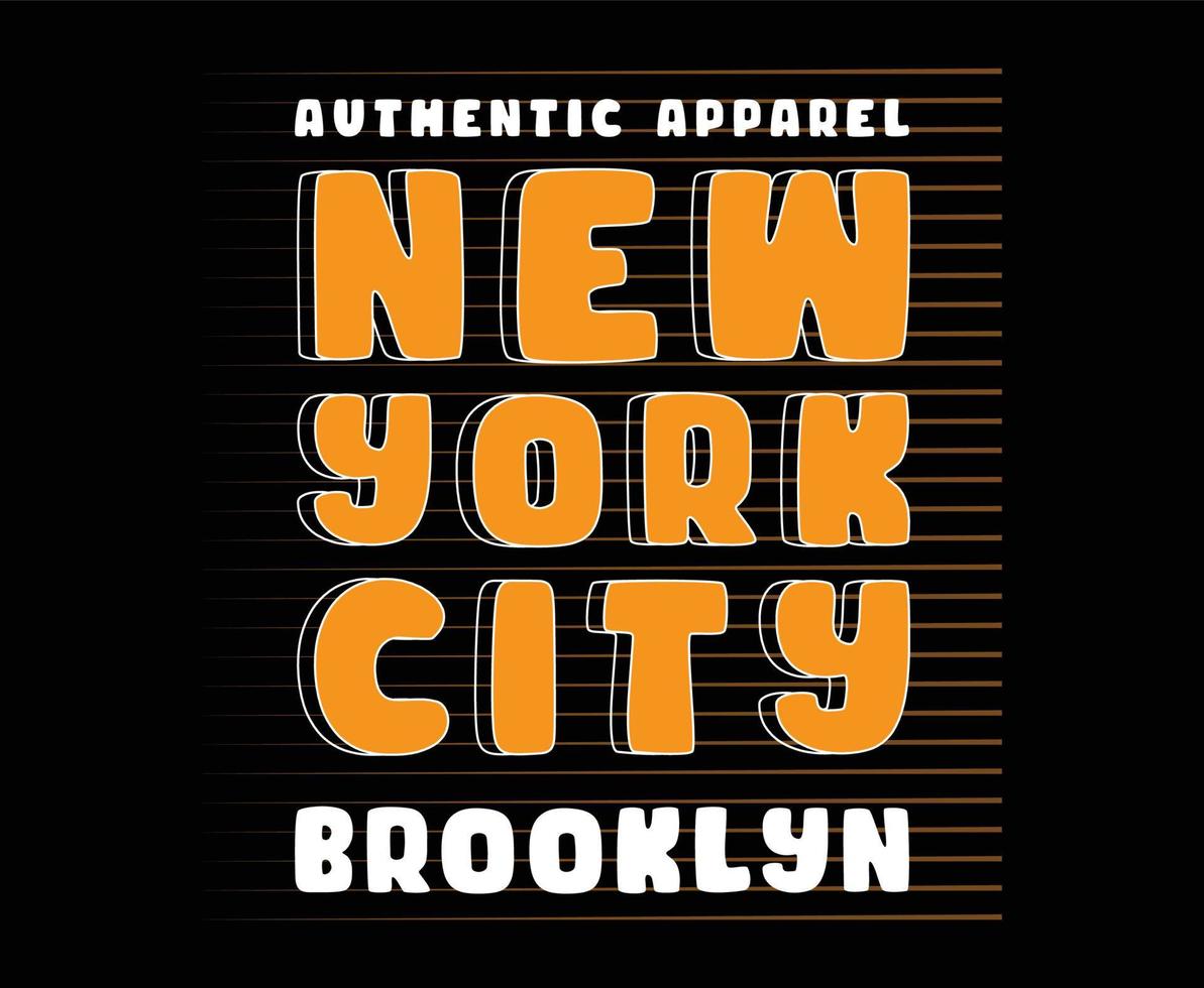 New York City Typography Vector T-shirt Design