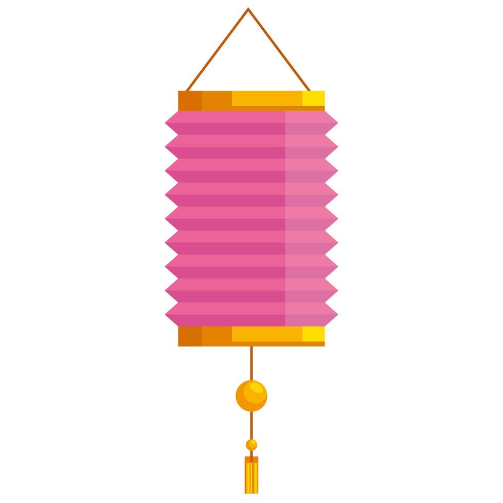 chinese pink lamp vector