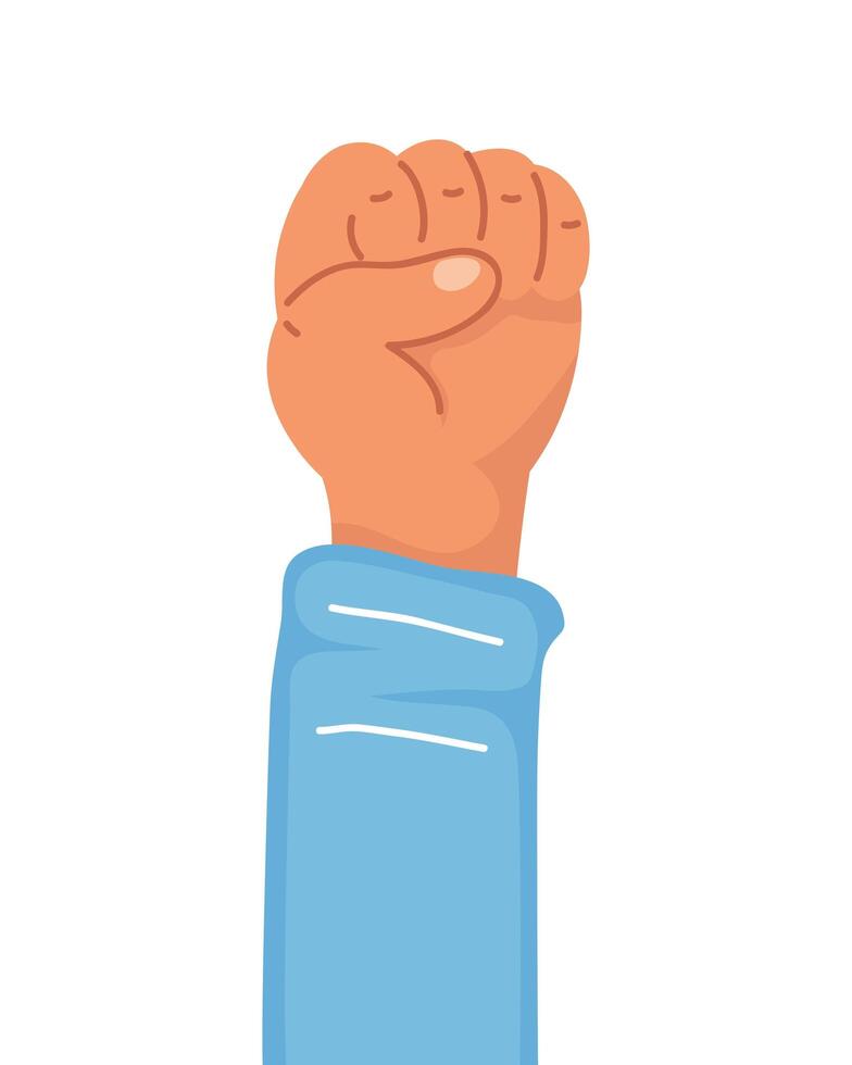 hand human fist protest icon vector