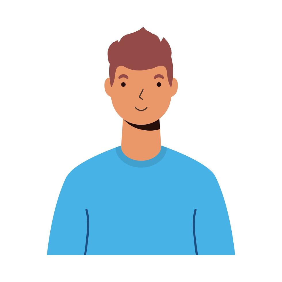 personaje de avatar casual joven vector