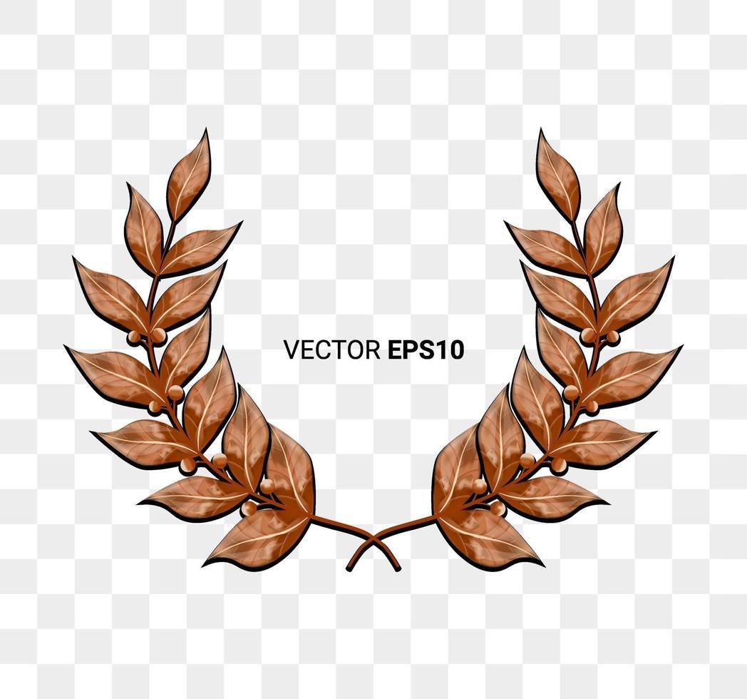 Vector Image Illustration of leaf, Bronze leaf