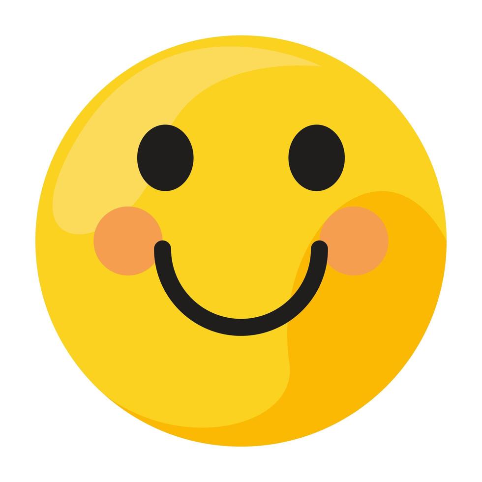 circular feliz emoticon sonriendo vector