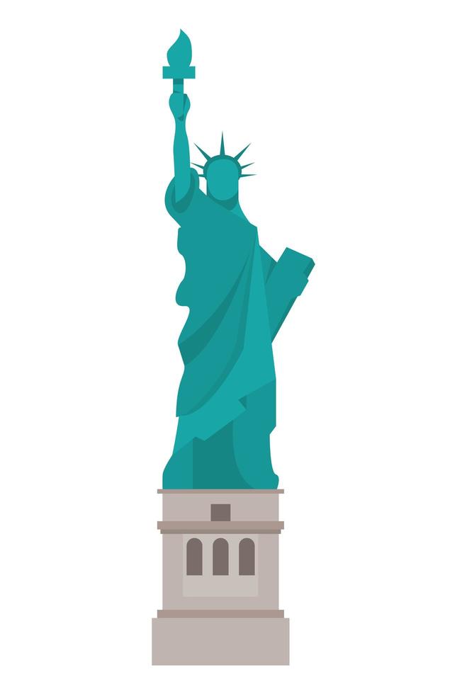 liberty statue landmark vector