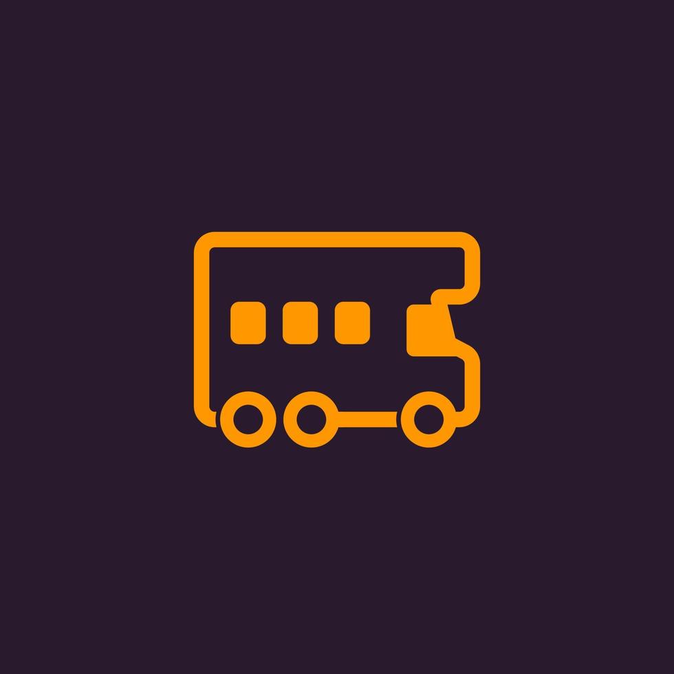 camper icon for web vector