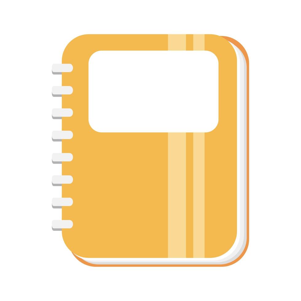 notebook school supply isolated icon vector