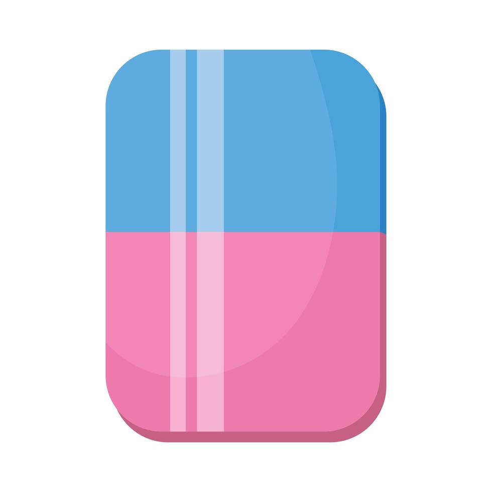 eraser school supply isolatd icon vector