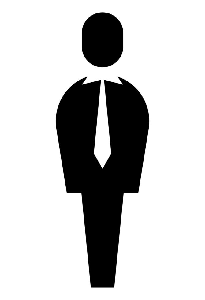 elegant businessman silhouette vector