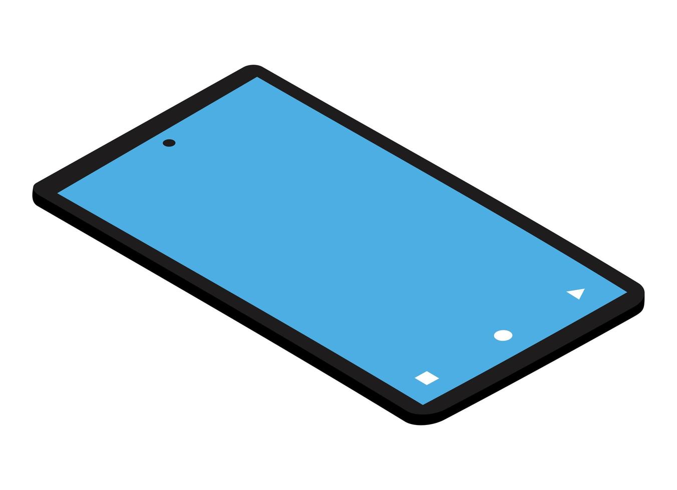 smartphone device isometric vector