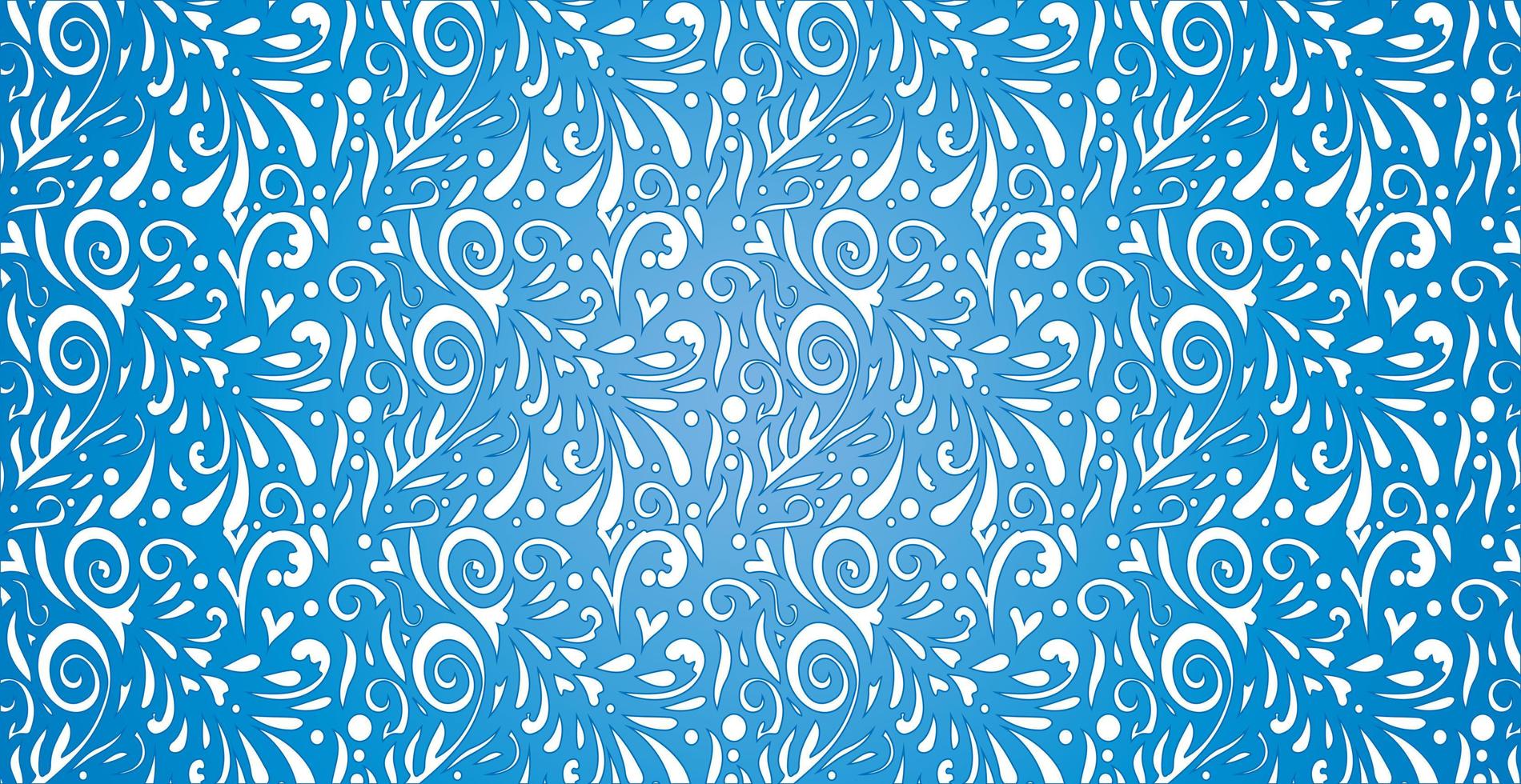 Patrones helados abstractos, fondo de patrón web azul y blanco panorámico - vector