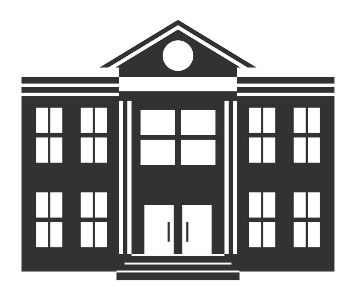 school facade building vector
