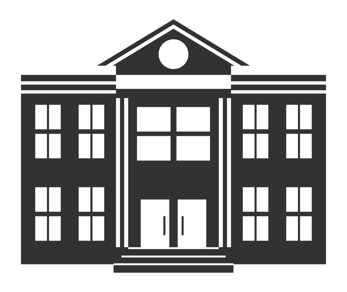 school facade building vector