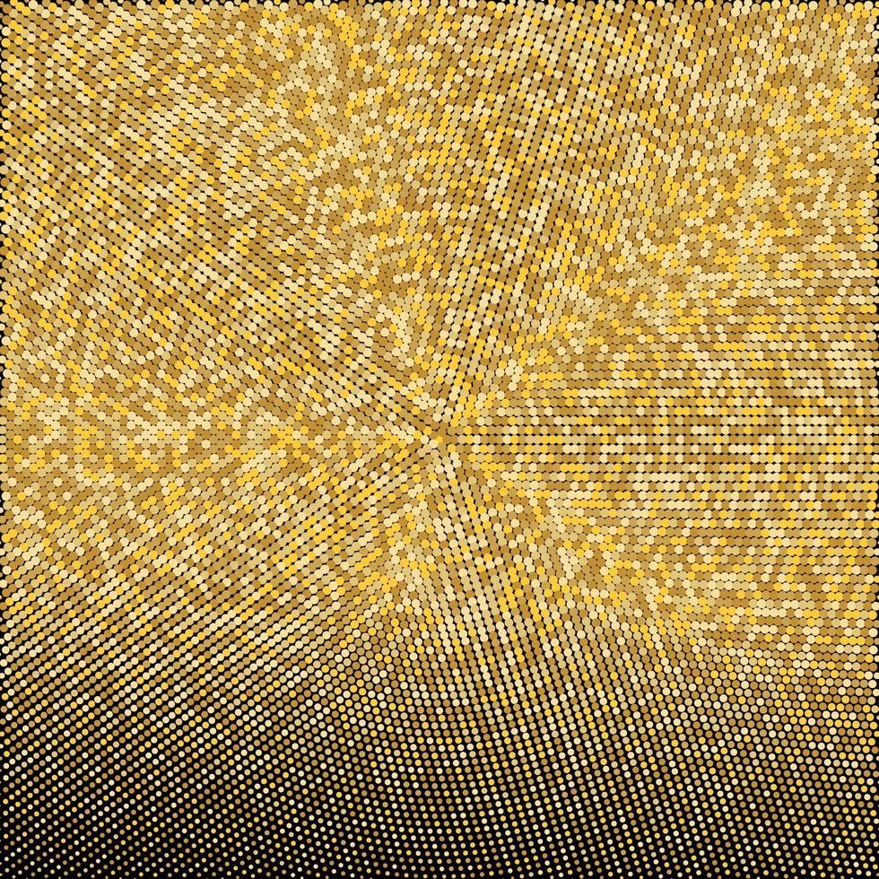 Golden Glitter Halftone Dotted Backdrop. Gold Retro Pattern vector