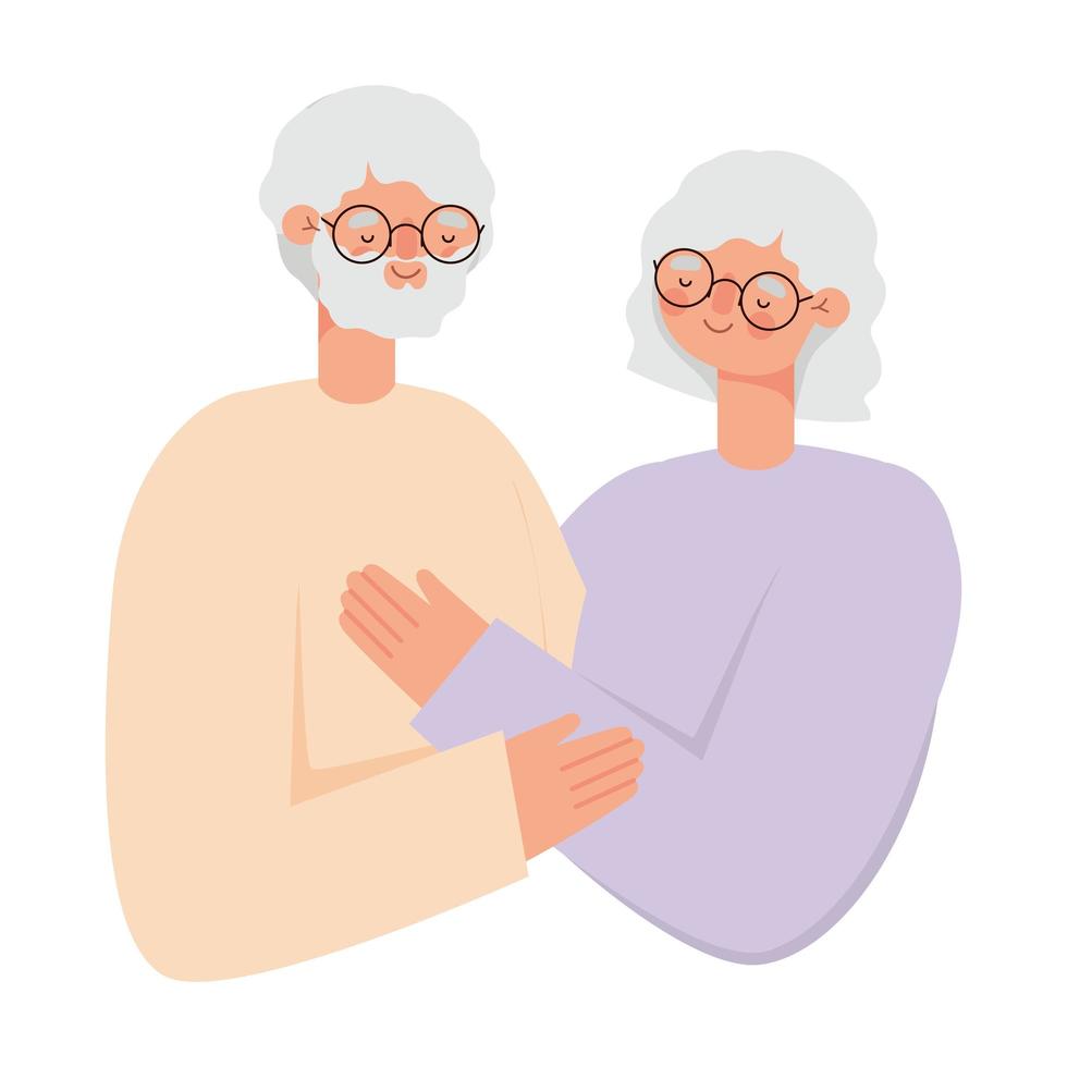 nice grandparents illustration vector