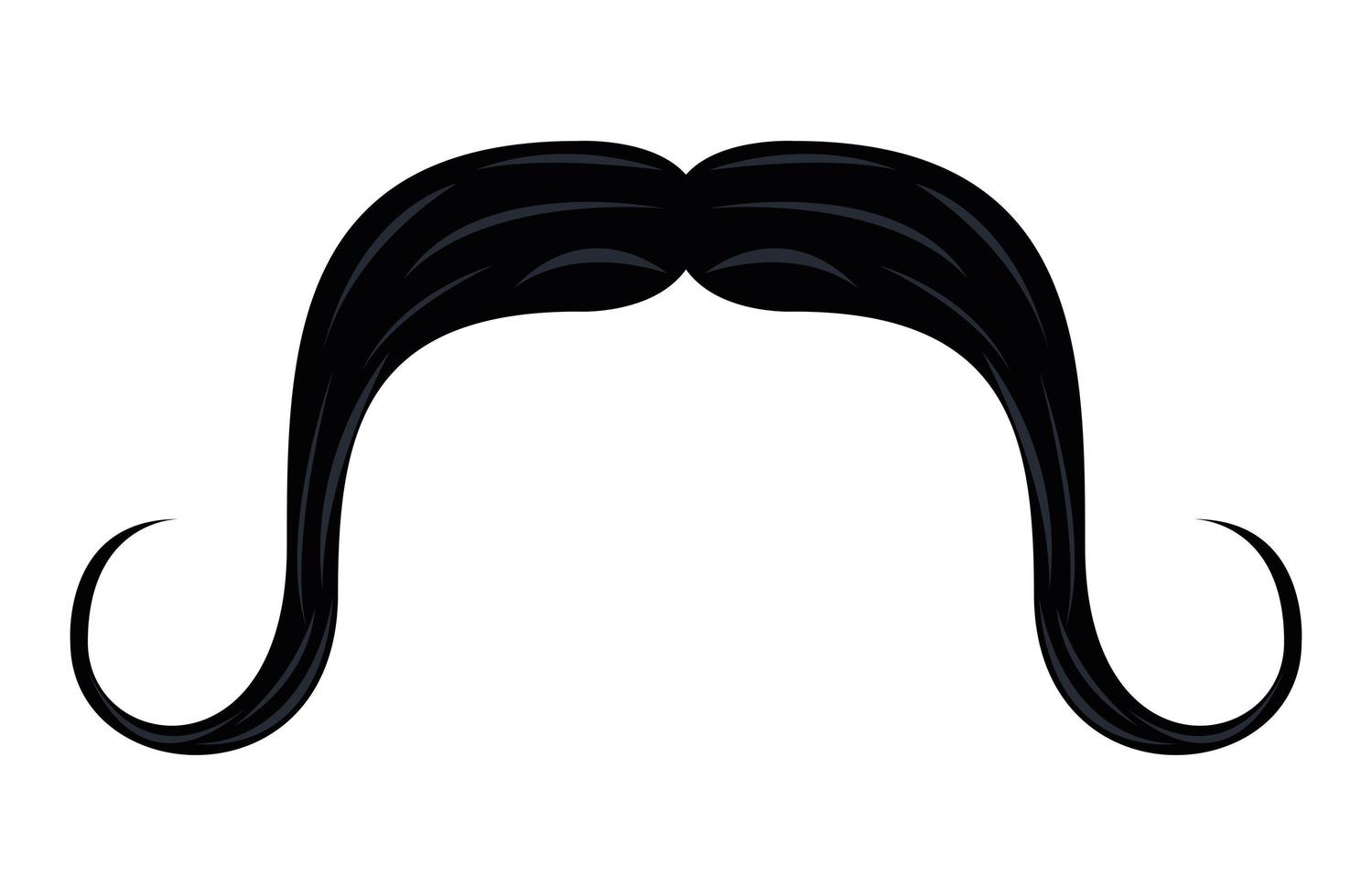 mustache hipster silhouette vector