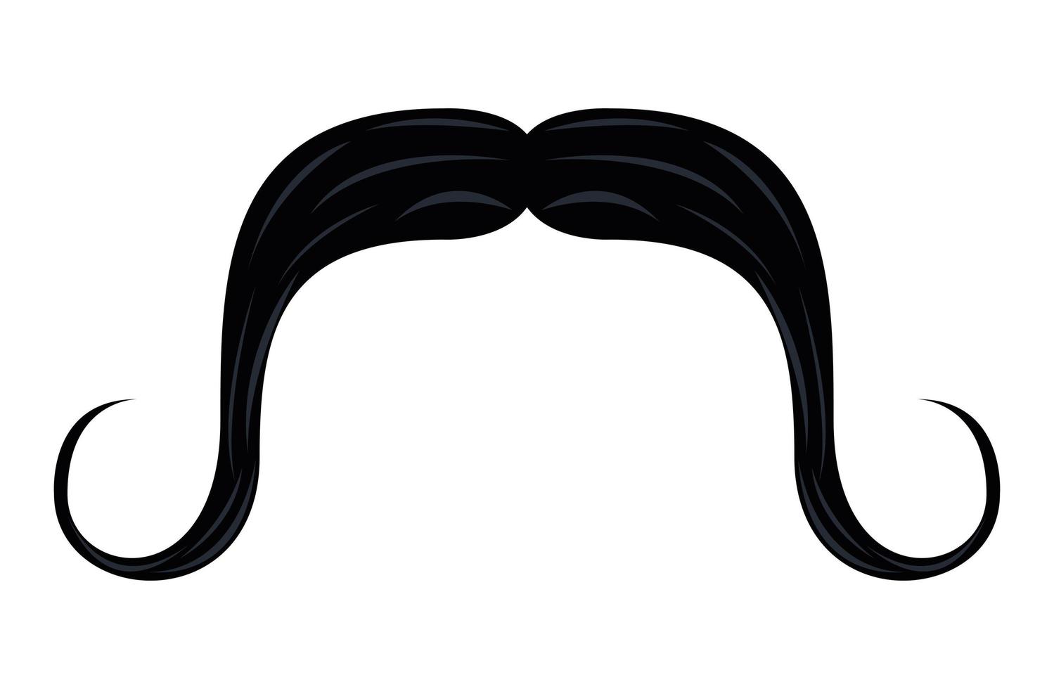 silueta de bigote hipster vector