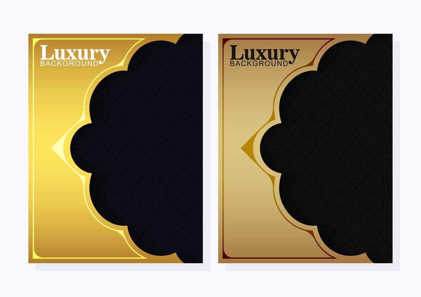 Luxury gold border pattern cover template vector