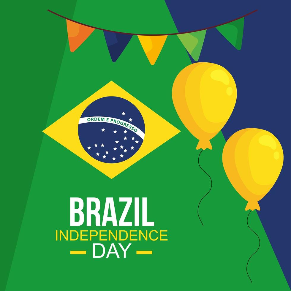 poster independence in brazil vector