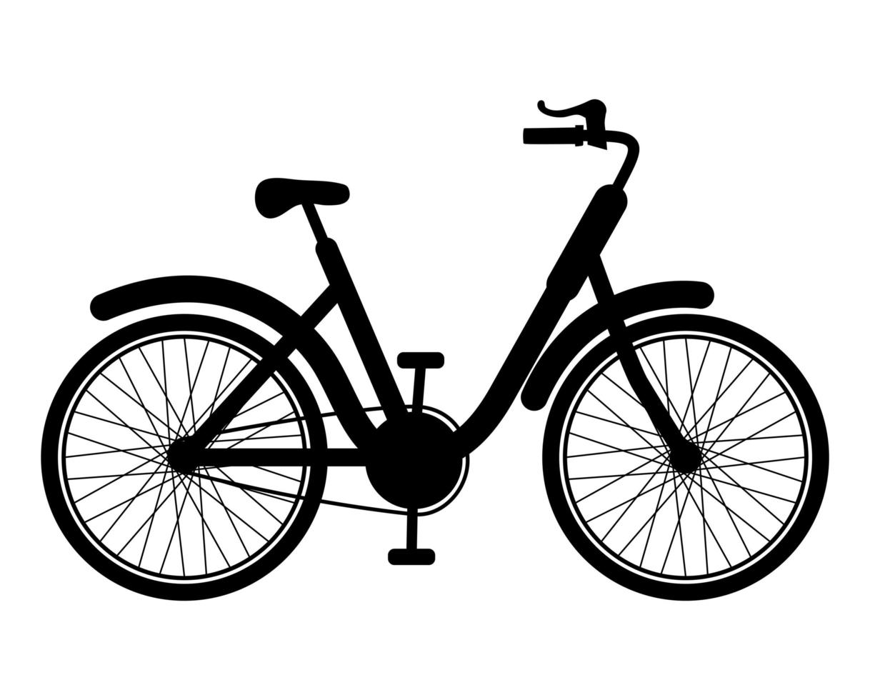 Representación de silueta de bicicleta vector