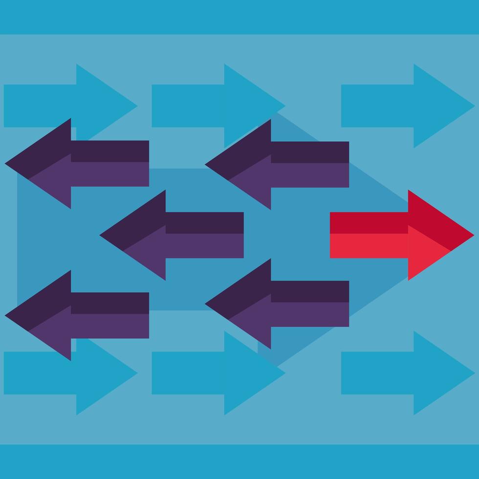 unique concept arrows vector