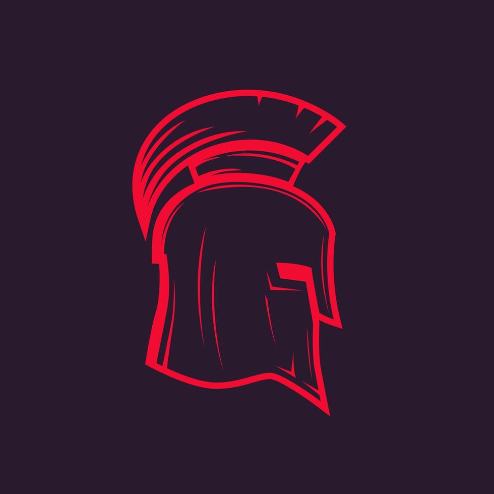 spartan helmet outline vector