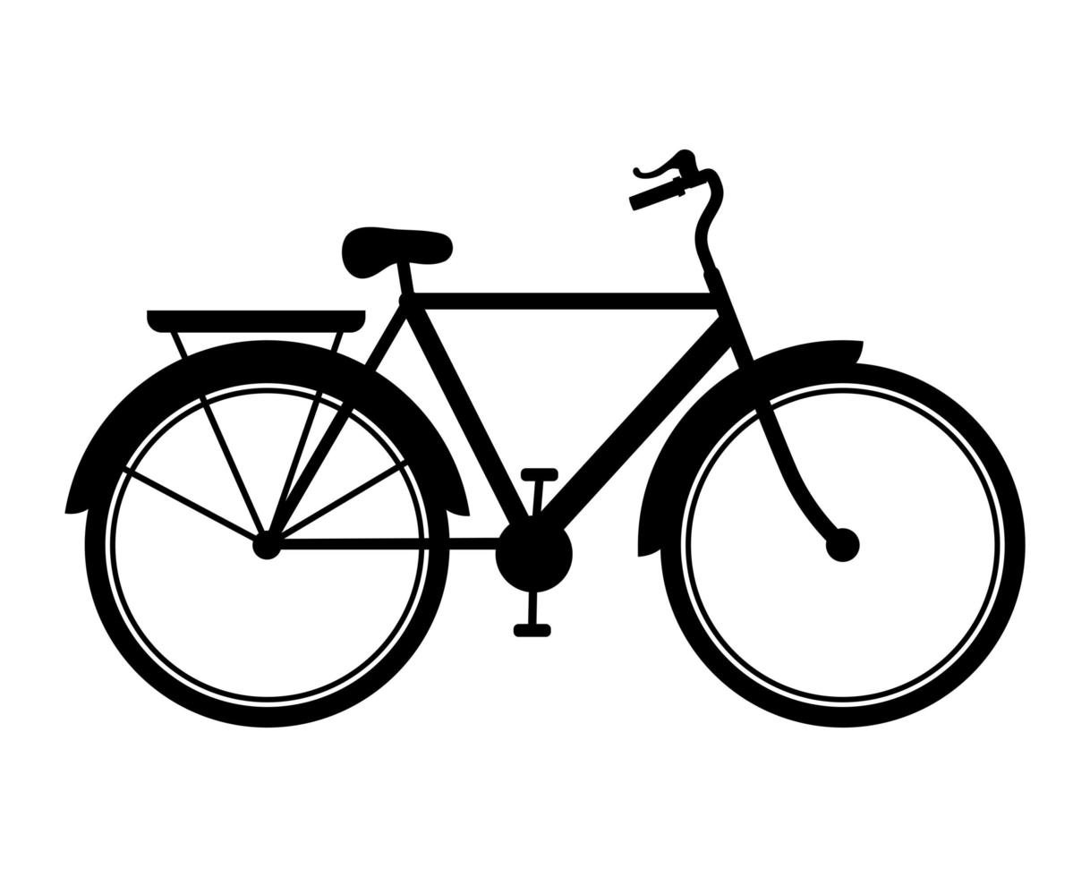 ilustración de bicicleta negra vector