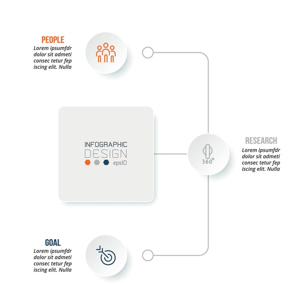 Business concept infographic template with diagram. vector