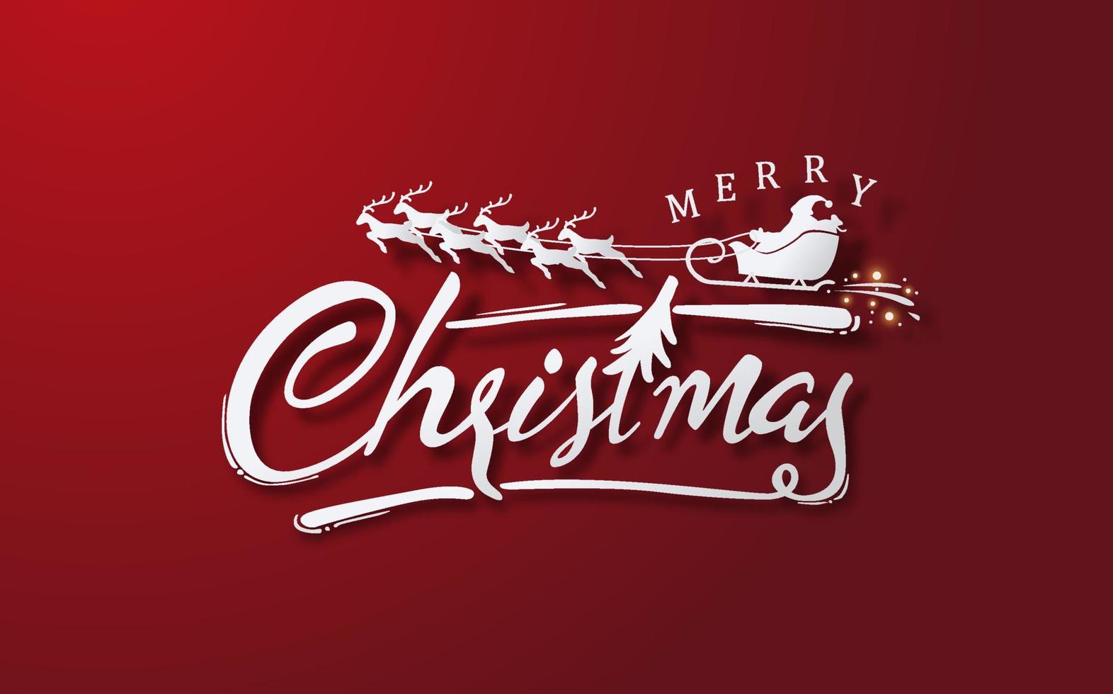 Happy New Year and Merry Christmas banner vector