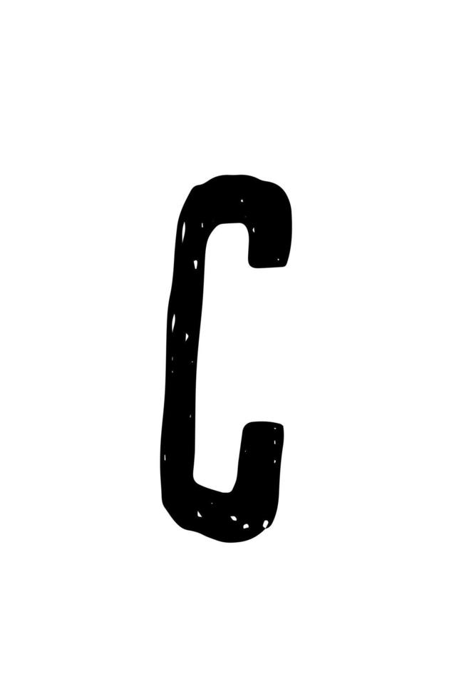 Cheerful friendly font. Letter of the English alphabet. Latin character. Hipster comic style. Font for cafes, shops and promotions. vector