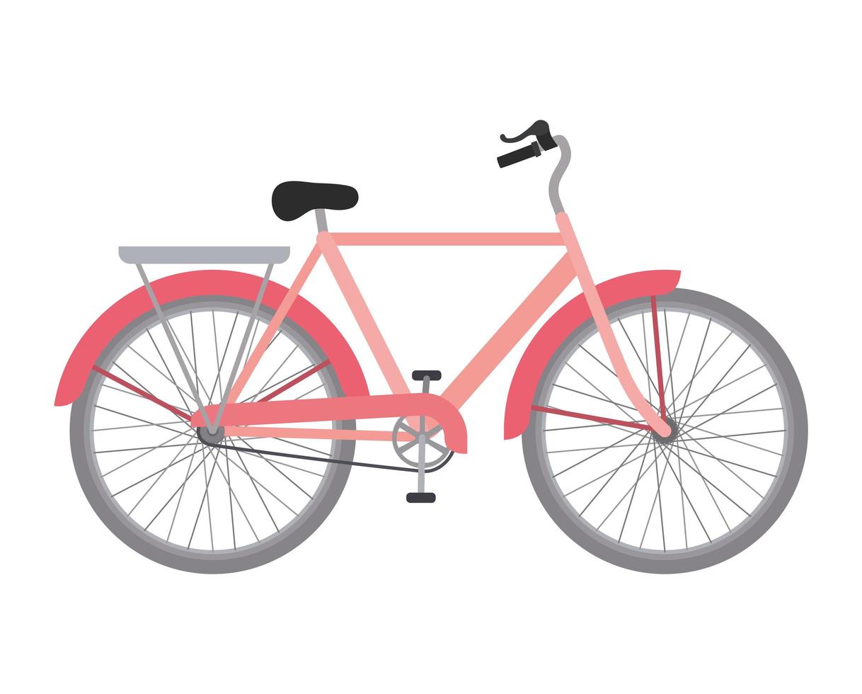 pink bike design vector