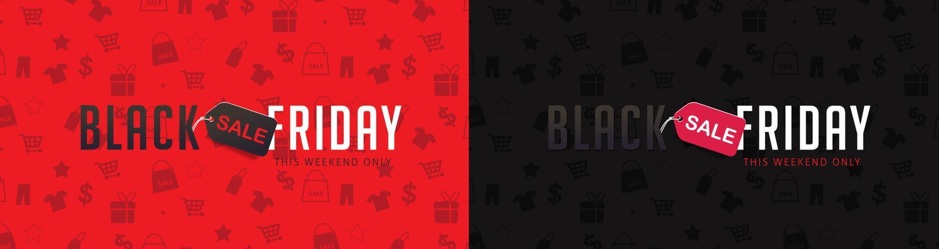 diseño de banner de venta de viernes negro vector