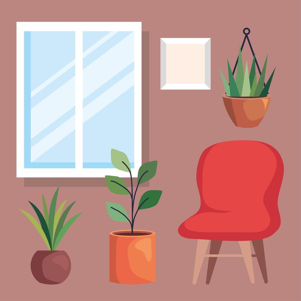 home decoration icon set vector