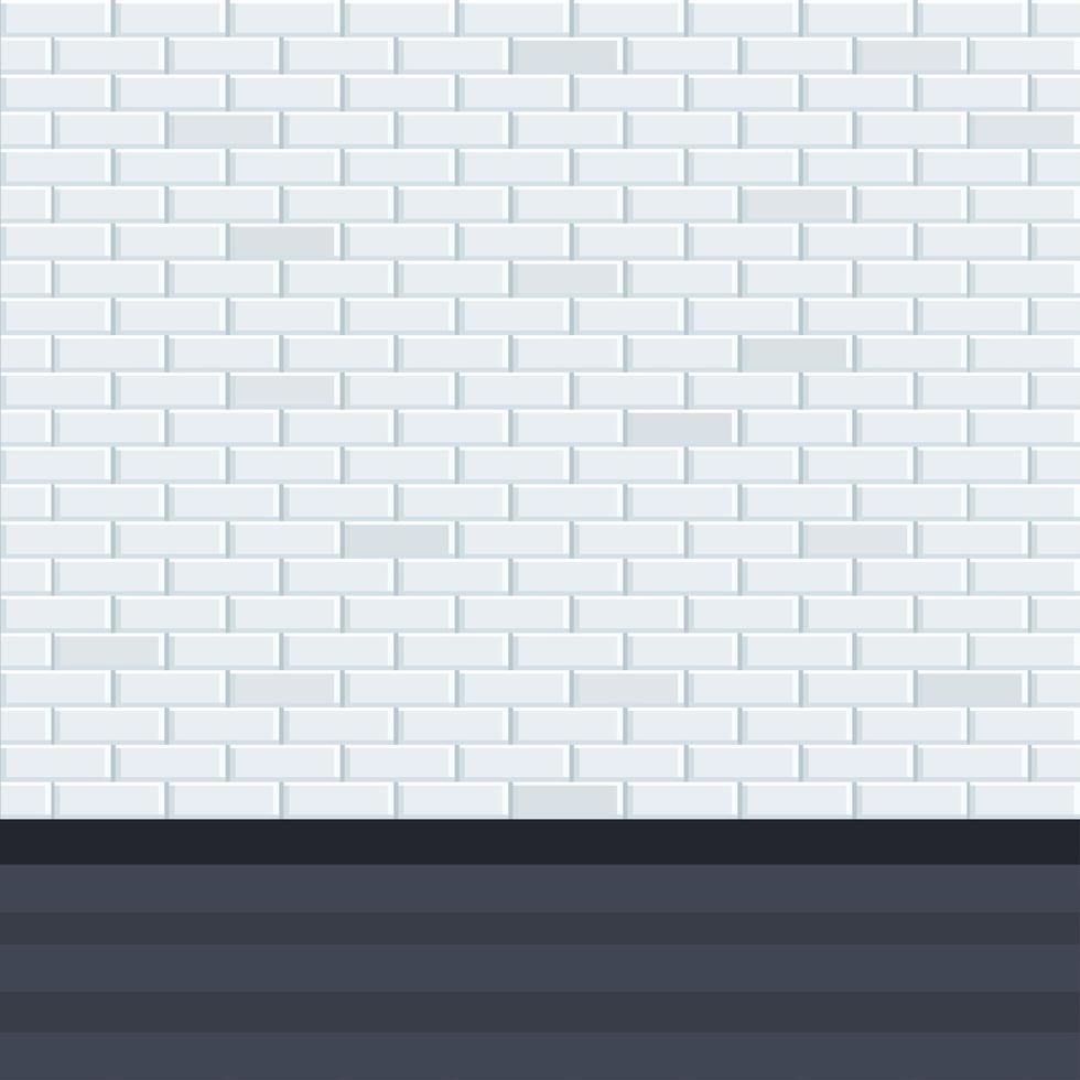 pared gris con piso vector