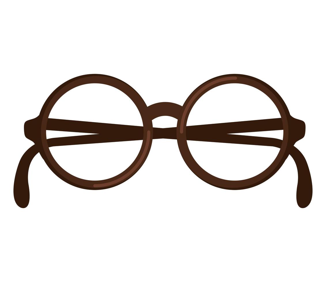 eyeglasses in brown color vector