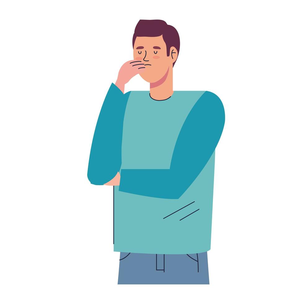 stressed man cartoon vector