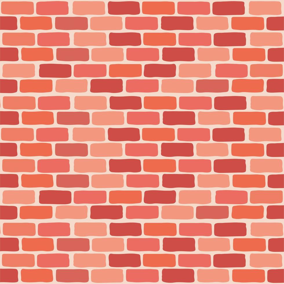 wall with orange bricks vector