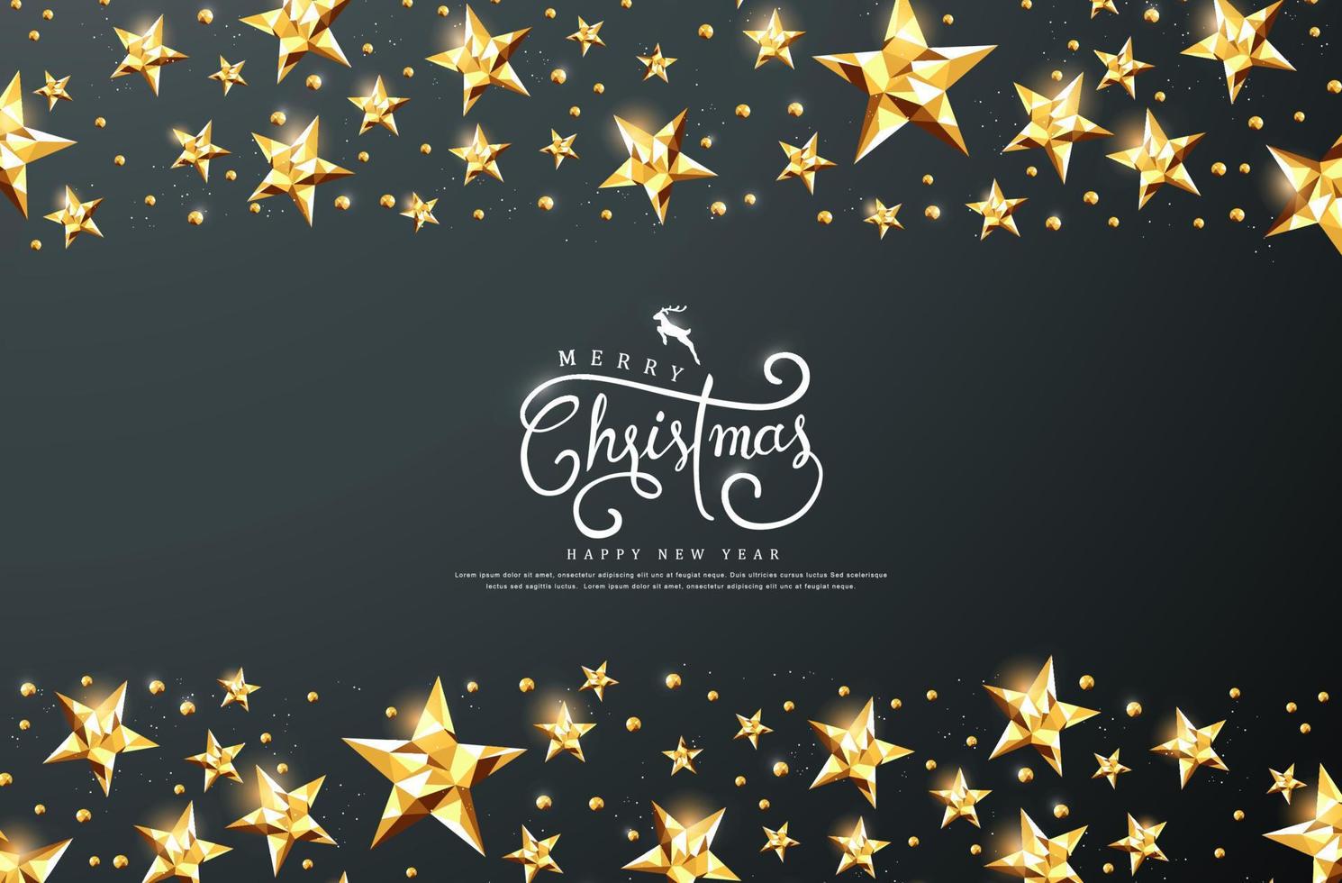 Happy New Year and Merry Christmas banner vector