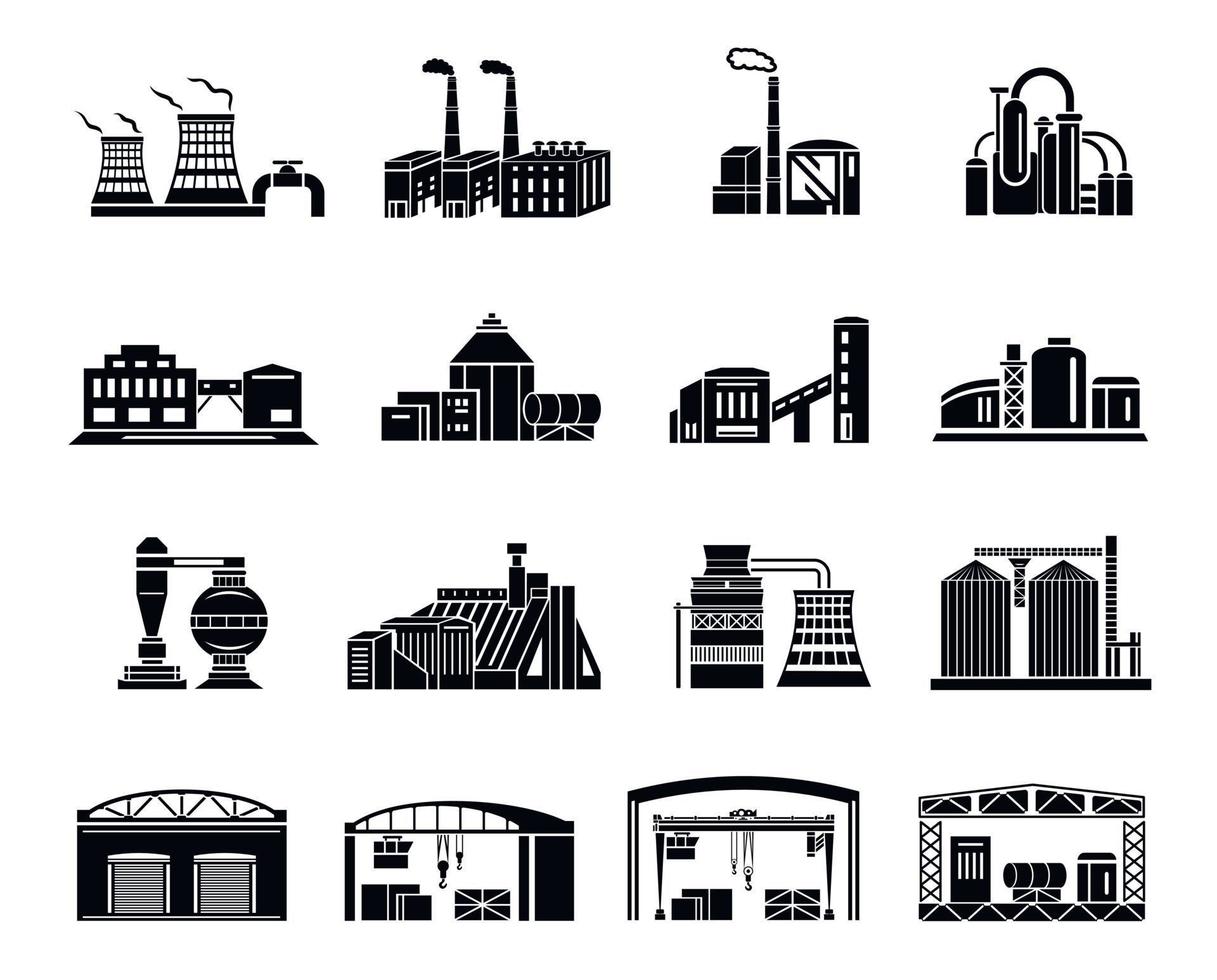 Factory and production buildings vector