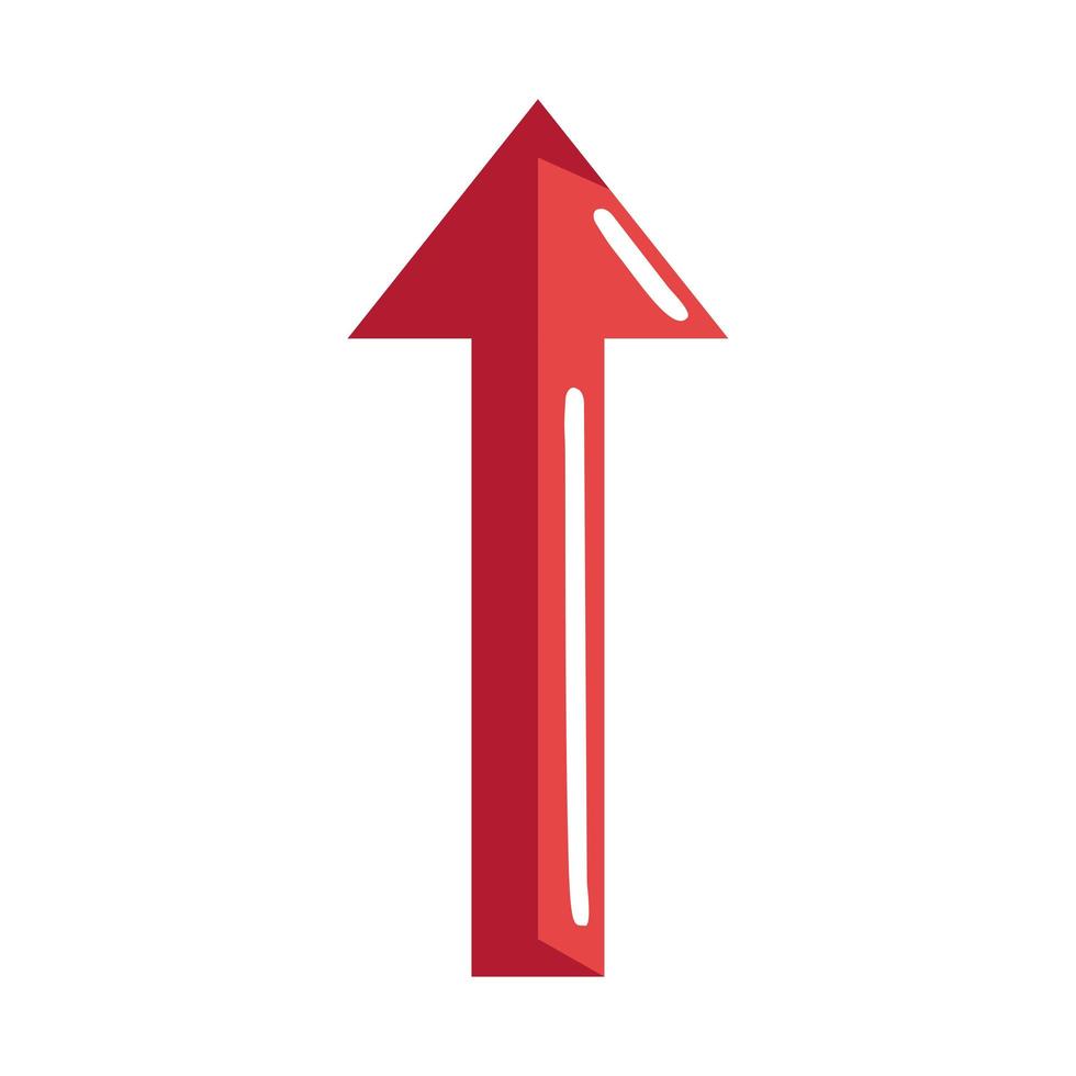 red arrow icon vector