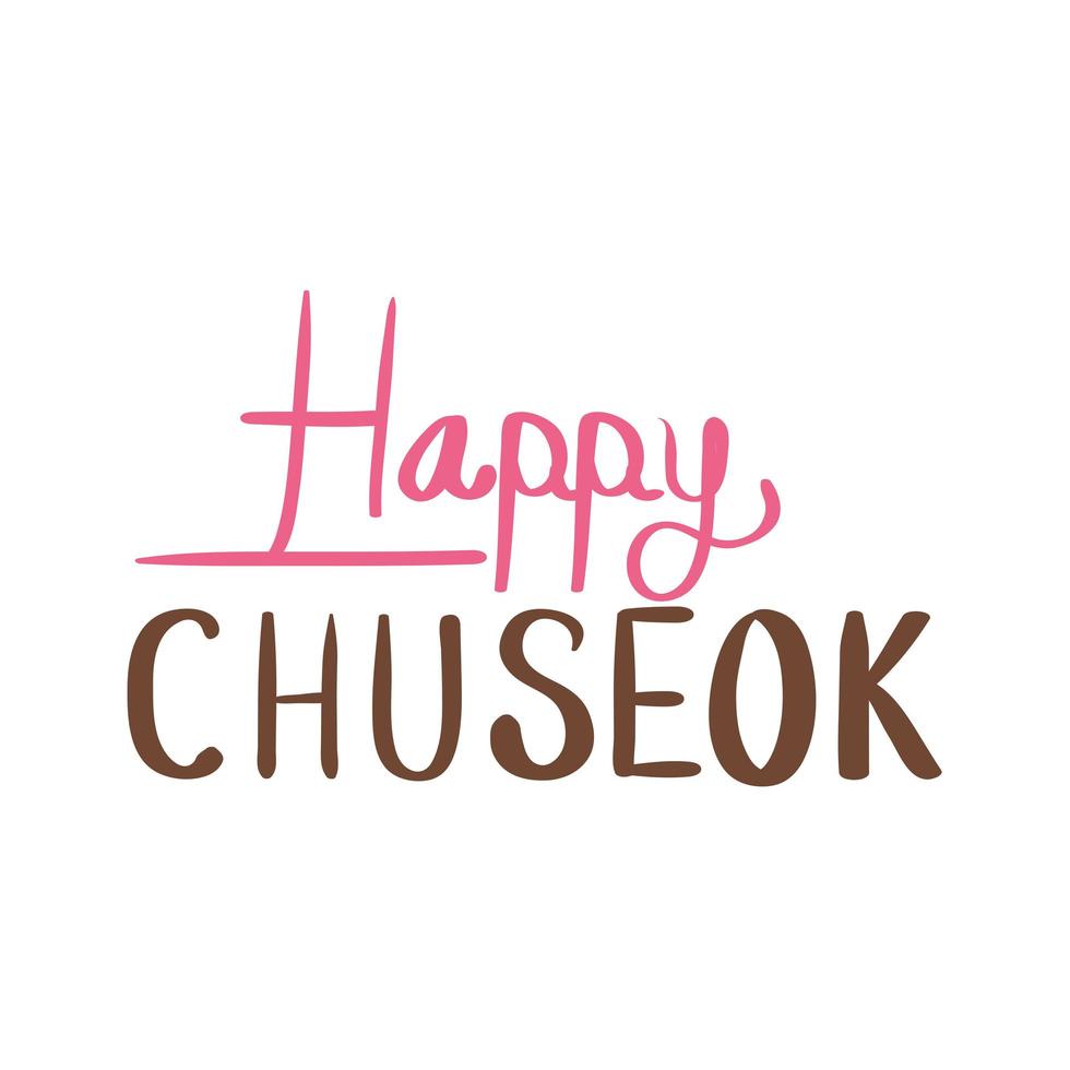 Happy chuseok text vector