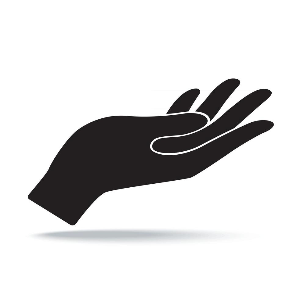 manos sosteniendo vector de diseño vector manos logo