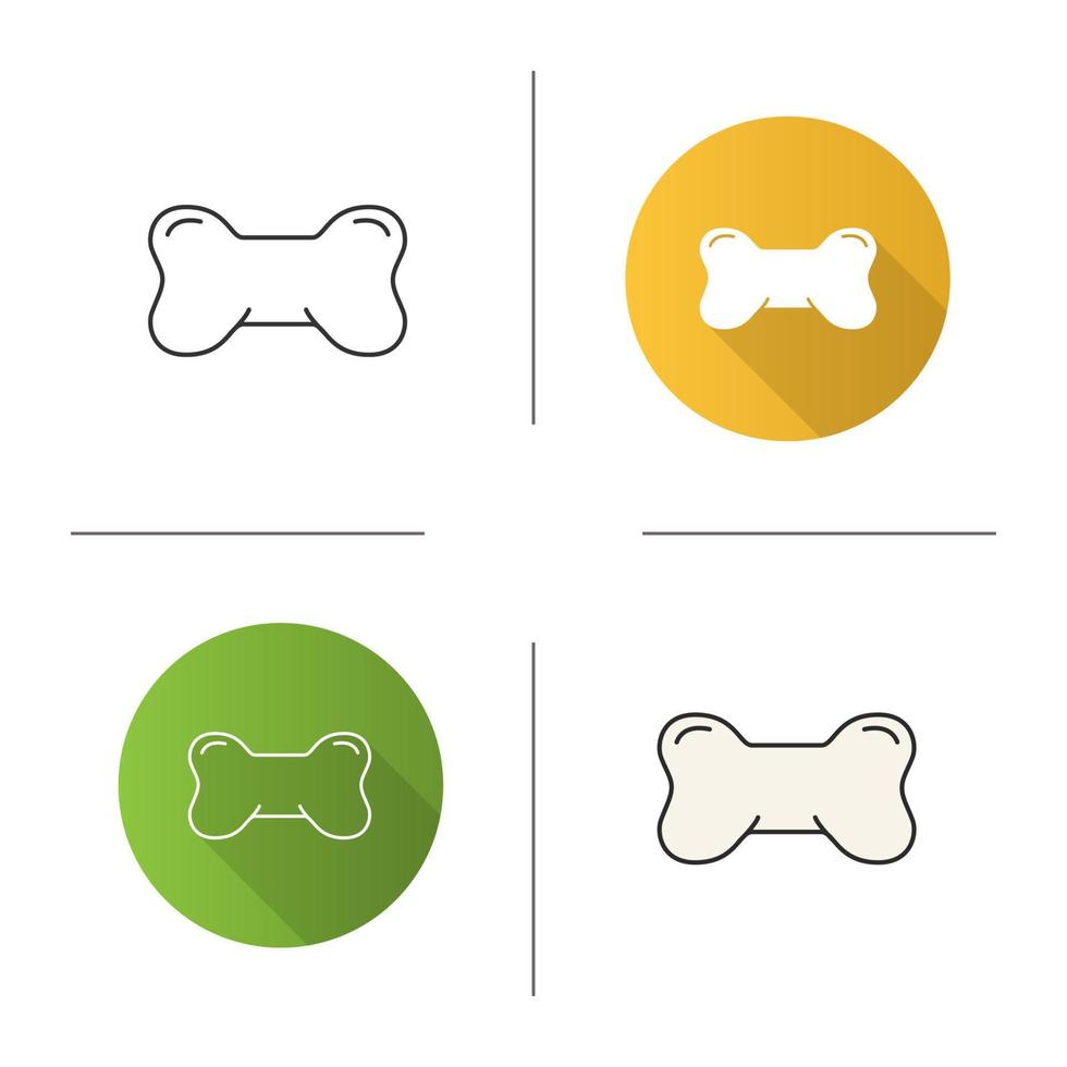 icono de juguete de hueso de perro vector